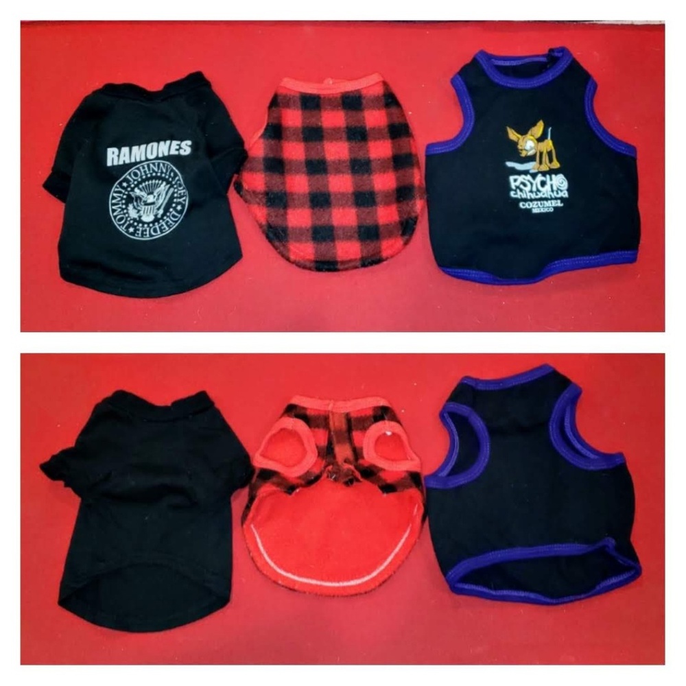 Lot of 5 small dog shirts
